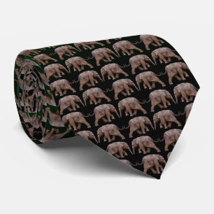 Baby Elephant Frenzy Tie (Green/Black)