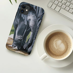 Baby Elephant Grey Cute Case-Mate iPhone Case
