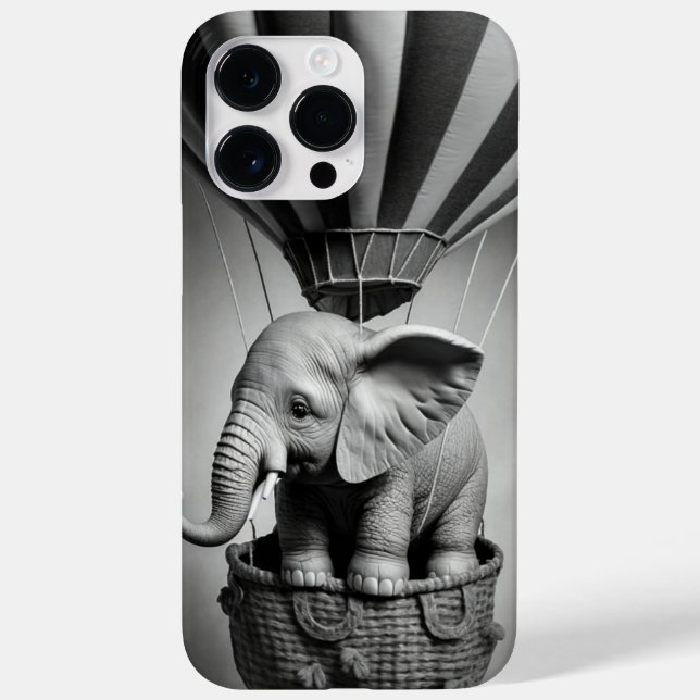 Baby Elephant in a Hot Air Balloon Case-Mate iPhone Case (Back)