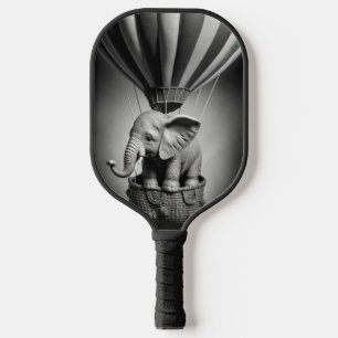 Baby Elephant in a Hot Air Balloon Pickleball Paddle