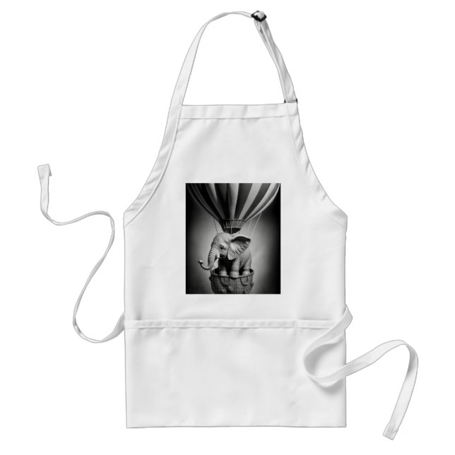 Baby Elephant in a Hot Air Balloon Standard Apron (Front)