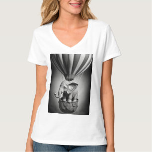 Baby Elephant in a Hot Air Balloon T-Shirt