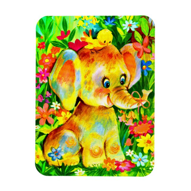 baby elephant magnet (Vertical)