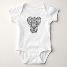 Baby Elephant Mandala Onsie