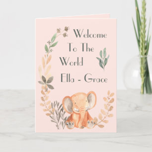 Baby Elephant New Baby Card