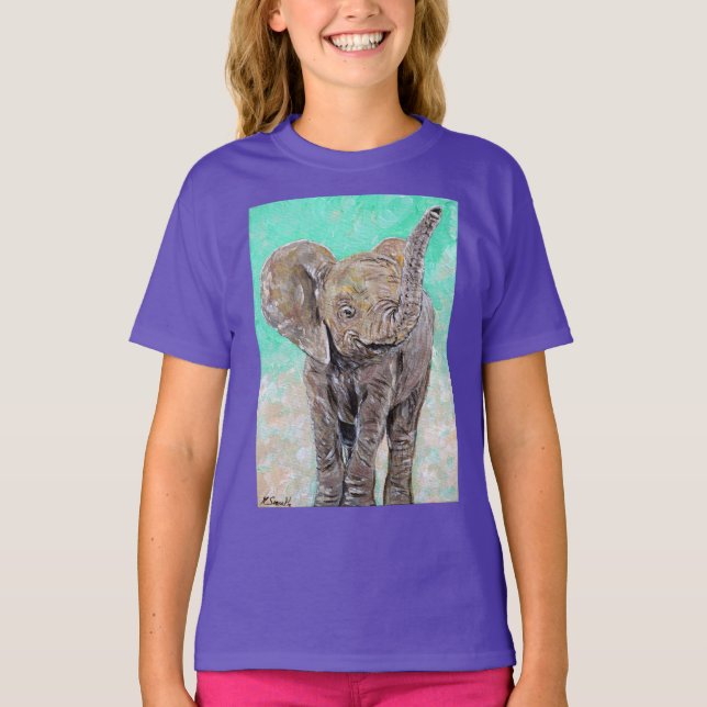 Baby Elephant Painting T-Shirt (Front)