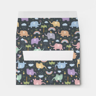 Baby elephant pattern envelope