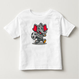 Baby Elephant Playing Table Football Graphic Toddler T-Shirt