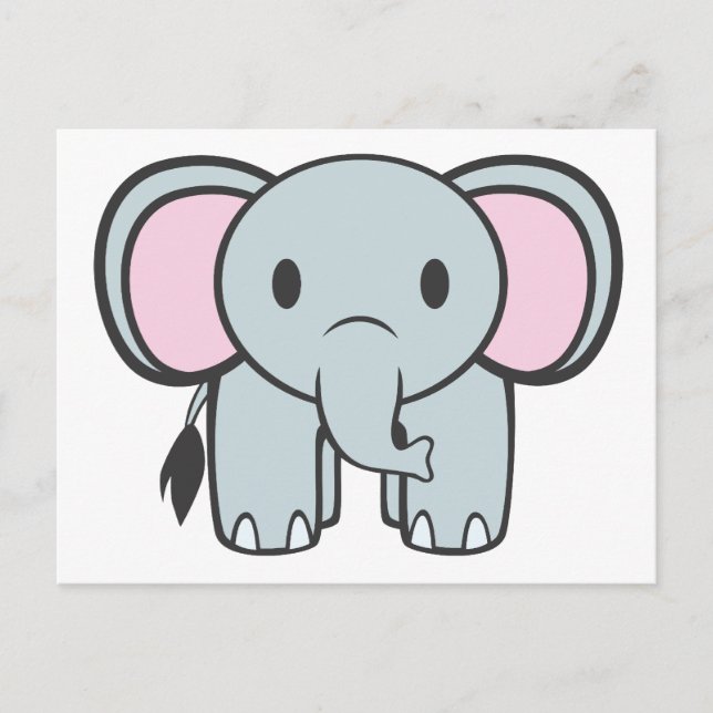 Baby Elephant Postcard (Front)
