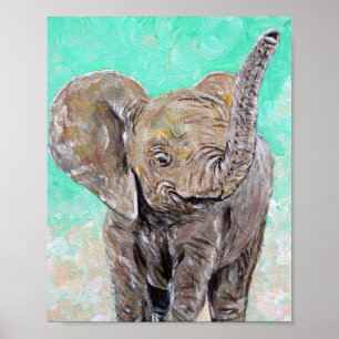 Baby Elephant Poster
