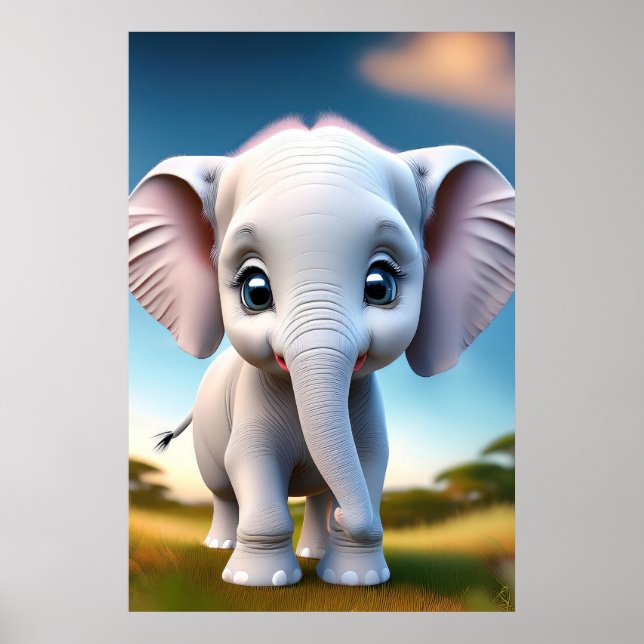 Baby Elephant Poster (Front)
