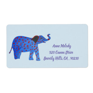Baby Elephant Return Address Label