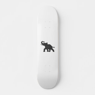 Baby Elephant running silhouette Skateboard