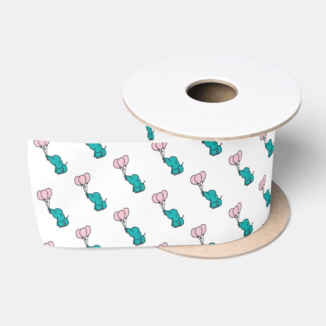 Baby Elephant Satin Ribbon (Spool)