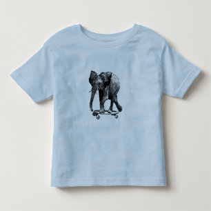 Baby elephant skateboards with the best of them! toddler T-Shirt