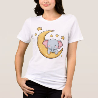 Baby elephant sleeping Tri-Blend shirt