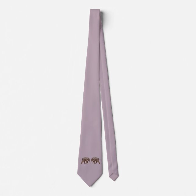 Baby Elephant Tie Double Sided (Dusty Pink) (Front)