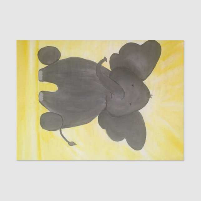 Baby Elephant Tissue Paper (Front)