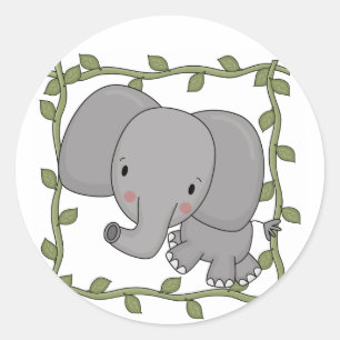 Baby Elephant Tshirts and Gifts Classic Round Sticker