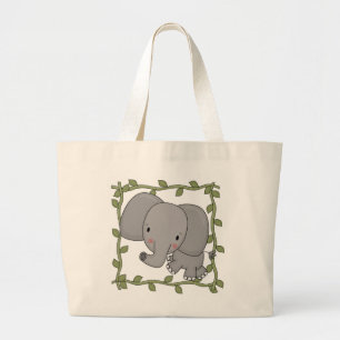 Baby Elephant Tshirts and Gifts Large Tote Bag