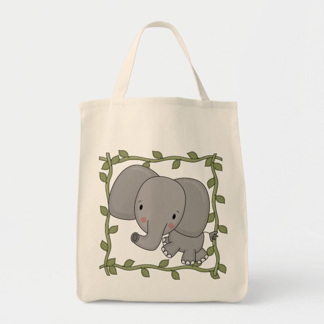 Baby Elephant Tshirts and Gifts Tote Bag (Front)