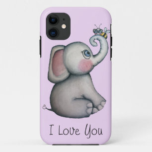 Baby Elephant with Bee iPhone 5 Case Pink