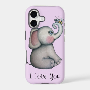 Baby Elephant with Bee iPhone 5 Case Pink