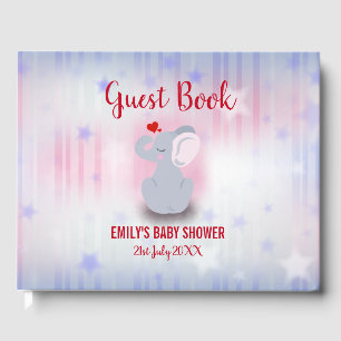 Baby Elephant With Heart Guest Book