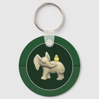 Baby Elephant & Yellow Duck Key Ring