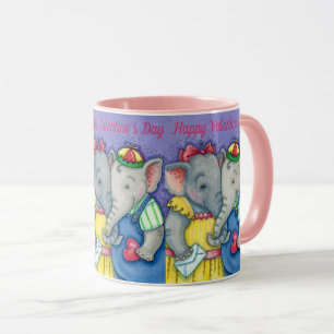 BABY ELEPHANTS FIRST LOVE, CUTE PACHYDERM FRIENDS MUG