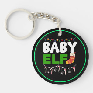 Baby Elf Christmas Holiday Design-84608 Key Ring