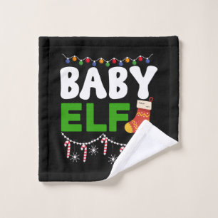 Baby Elf Christmas Holiday Design-84608 Wash Cloth