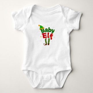 Baby Elf Cute Family Christmas Pajama Bodysuit