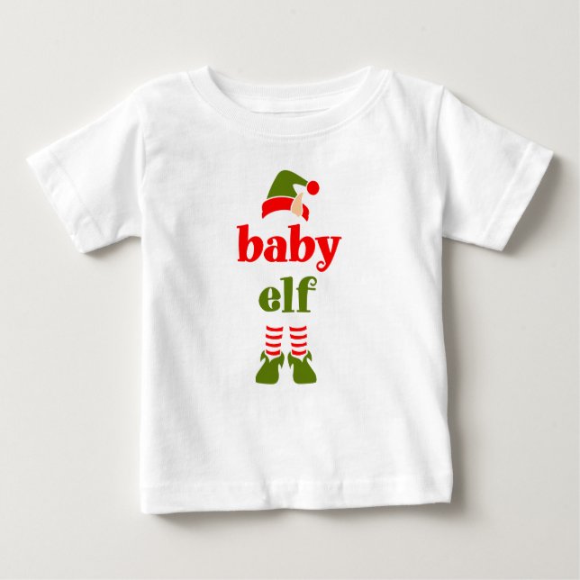 baby elf family matching christmas baby T-Shirt (Front)