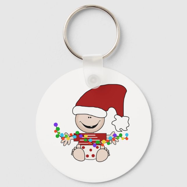 Baby Elf With Lights Tshirts and Gifts Key Ring (Front)