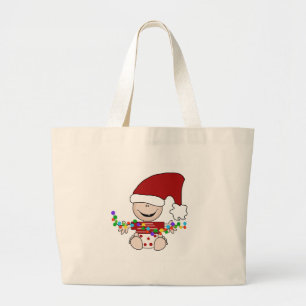 Baby Elf With Lights Tshirts and Gifts Large Tote Bag