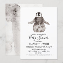 Baby Emperor Penguin Winter Baby Shower