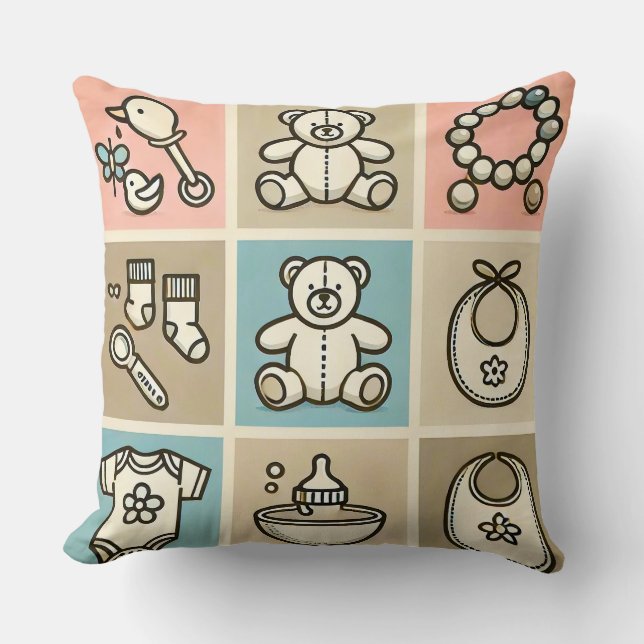 Baby Essentials Including Toys, Clothes Cushion (Front)