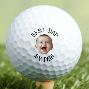 Baby Face Best Dad By Par New Dad Personalised Golf Balls