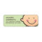 Baby Face Green Return Address Labels
