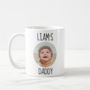 Baby Face Mug First Fathers Day Gift, Custom Baby