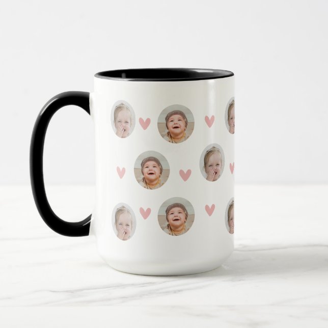 Baby Face Mug, Personalised Face Mug, Custom Photo Mug (Left)