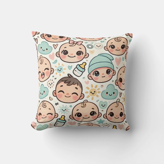 baby face pattern  cushion (Front)