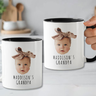 Baby Face Photo Custom Grandpa Mug