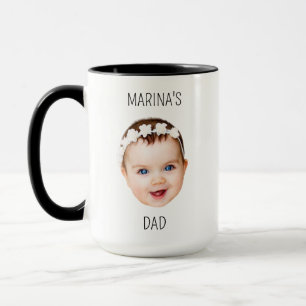 Baby Face Photo Kids Mothers Day For Dad Mug