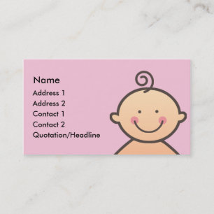 Baby Face Pink Business Cards