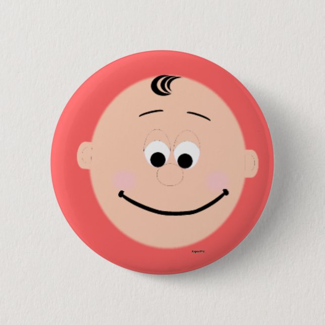 Baby Face Smiling Hapoy Button Badge (Front)