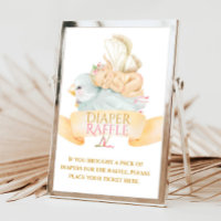 Baby Fairy and Bird Diaper Raffle Sign