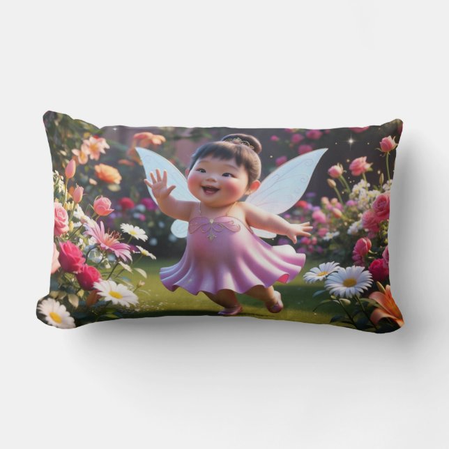 Baby Fairy Greetings  Lumbar Cushion (Front)