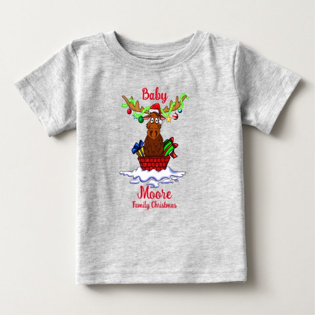 Baby Family Christmas Fun Christmas T-Shirt (Front)